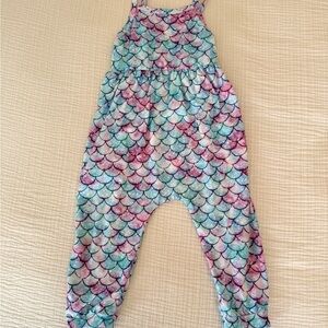 Mermaid Patterned Kids Jumpsuit
